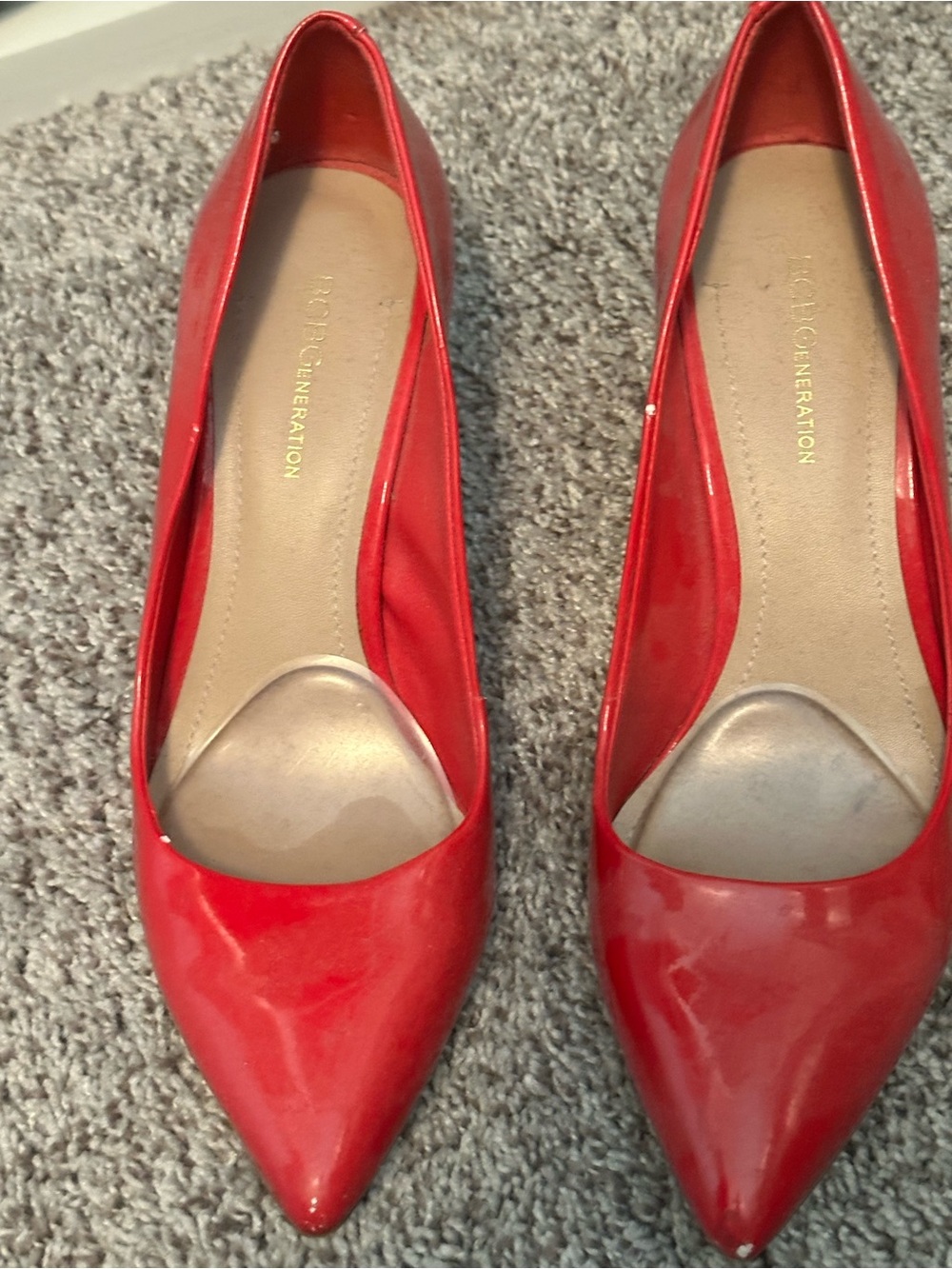 BCBGeneration Red Pointed-Toe Pumps